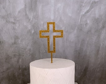Cross Cake topper. Baptism, Christening, Holy Communion Cake. Wooden or Acrylic