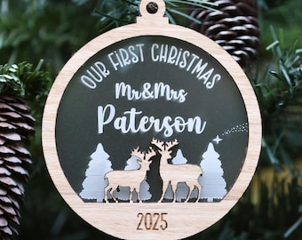 First Christmas Married |  Wedding Keepsake | Luxury Couple Christmas Gift