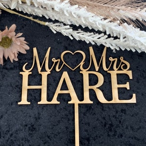 Personalised SURNAME Wedding Cake Topper | Custom Wedding Name Cake Topper | Timber or Acrylic | Mr and Mrs | Mr and Mr | Mrs and Mrs.
