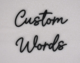 Custom Text Cake Charm | Birthday Cake Flopper | Wedding Cake Front