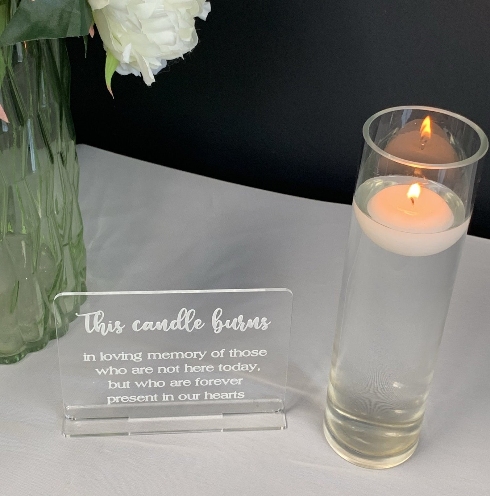 Wedding Memorial Sign This Candle Burns in Loving Memory Etsy UK