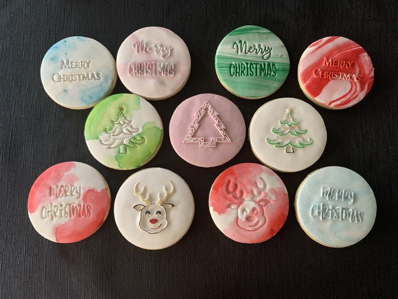 Christmas Cookie Embosser Stamp. Christmas Tree. Raised cookie Etsy