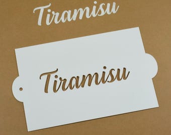 Italian Tiramisu Stencil | Ciao Bella, Amore, Buon Compleanno | Dessert Stencil | Coffee Dusting Template