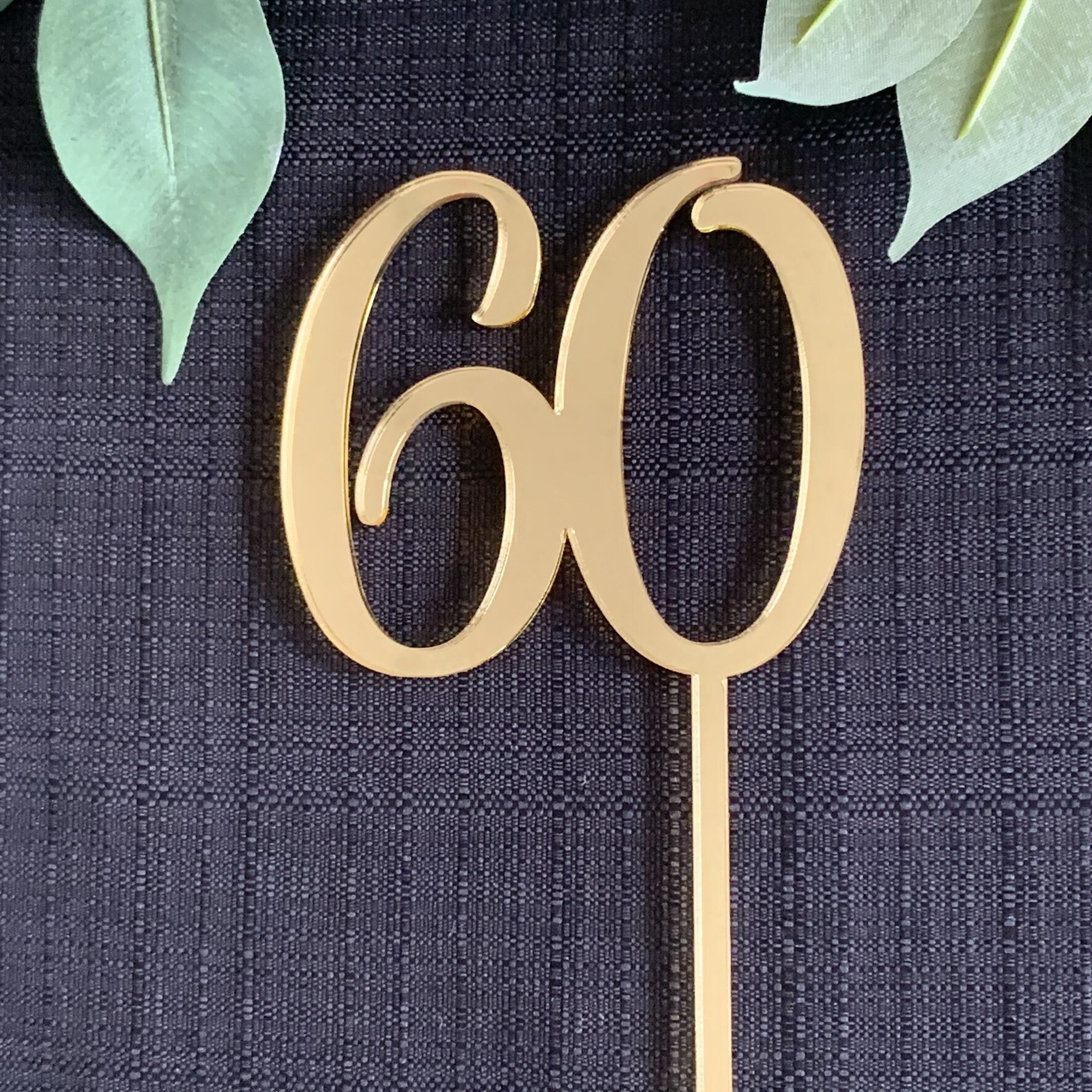60, 60th, Sixty, Happy 60th, 60 Birthday Cake Topper, Acrylic or Timber ...