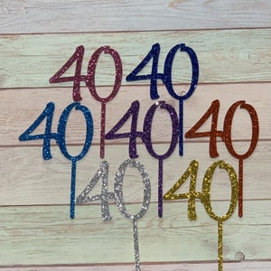 40,40th, Forty, Happy 40th, 40 Birthday Cake Topper, Acrylic or Timber. Cupcake.Multi-Sizes & Colours. QUICK NEXT Day POST
