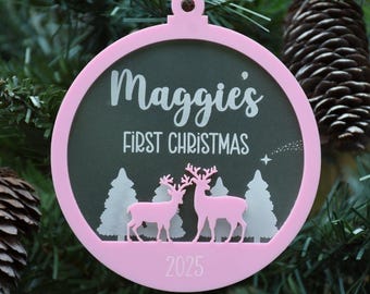 Personalised Baby’s First Christmas Bauble |  Newborn Gift | Luxury Xmas Decoration