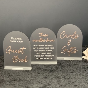 Hochzeitsschilder 4er-Set | Cards & Geschenke Zeichen |Geschenk Buch Zeichen |Diese Kerzen brennen Zeichen |Wishing Well Zeichen | In Erinnerung Zeichen |