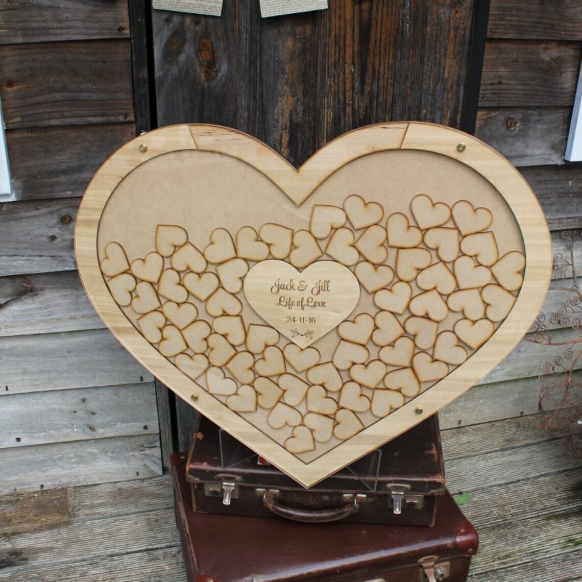 Holzherzen Hochzeit Gästebuch Drop Box liefert MDF Herz Etsy