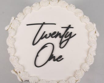 Twenty One Cake Charm | Acrylic 21st Birthday Cake Plaque | Happy 21st Birthday