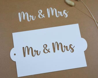 Wedding Dessert Stencil | Mr & Mrs, Mr and Mr, Mrs and Mrs Tiramisu Template