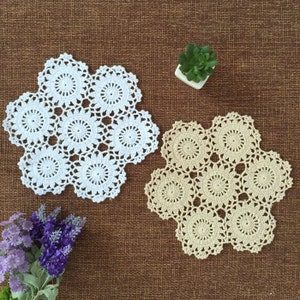 WALNUT Stained Paper Doilies 4, 6,8,10, 12, 14 Vintage Wedding