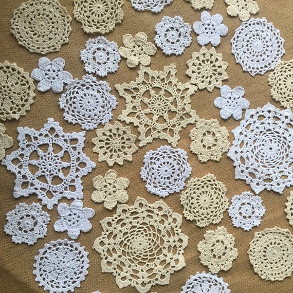 Create a Charming Table Setting with 7-Inch Handmade Cotton Lace Doilies -  Value Pack of 4 - White