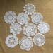 Set of 10 pcs ~ Assorted hand crochet round doilies, lovely round coasters, floral round table doilies for home wedding decor ~ (6-7)' round 