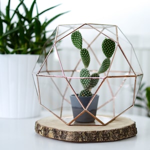Großes Glasterrarium, Terrarium, geometrisches Terrarium, Stain Glass Planter, Terrarium Kit, Hochzeitskarte Box, hängende Zimmerpflanzen, gemütlich