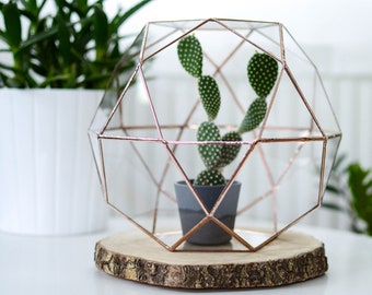 Large Glass Terrarium, Terrarium, Geometric Terrarium, Stain Glass Planter, Terrarium Kit, Wedding Card Box, Hanging Indoor Plants, Cozy