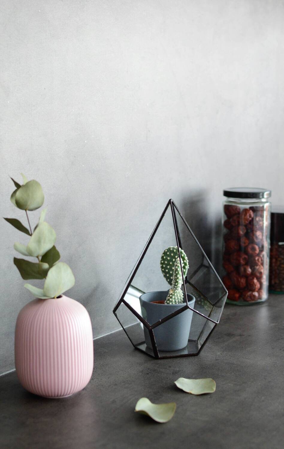 Kleines Glas Terrarium Glas Terrarium Geometrisches | Etsy