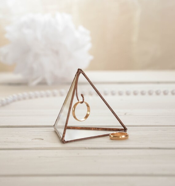 Ring holder pyramid stained glass holder display box Etsy