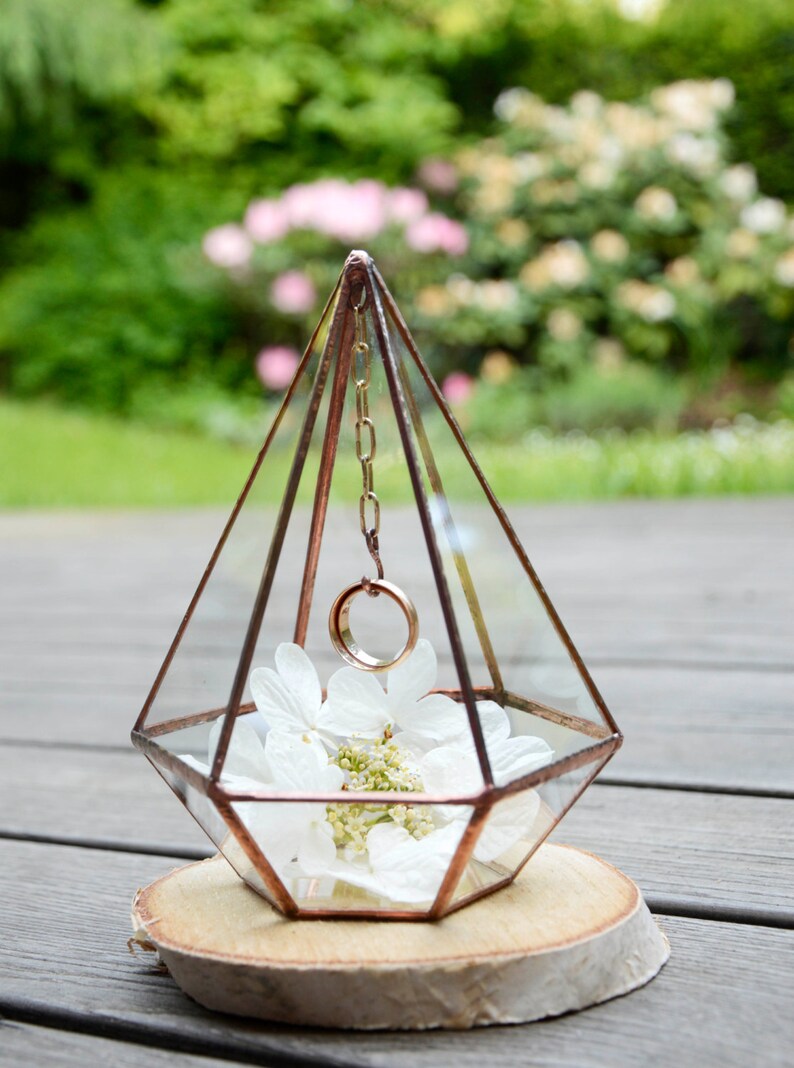 Wedding Ring Holder Wedding Ring Pyramid Mini Glass Etsy