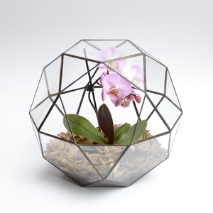 XXL Glasterrarium, Terrarium, geometrisches Terrarium, Stain Glass Planter, Terrarium Kit, Hochzeitskarte Box, hängende Zimmerpflanzen, gemütlich