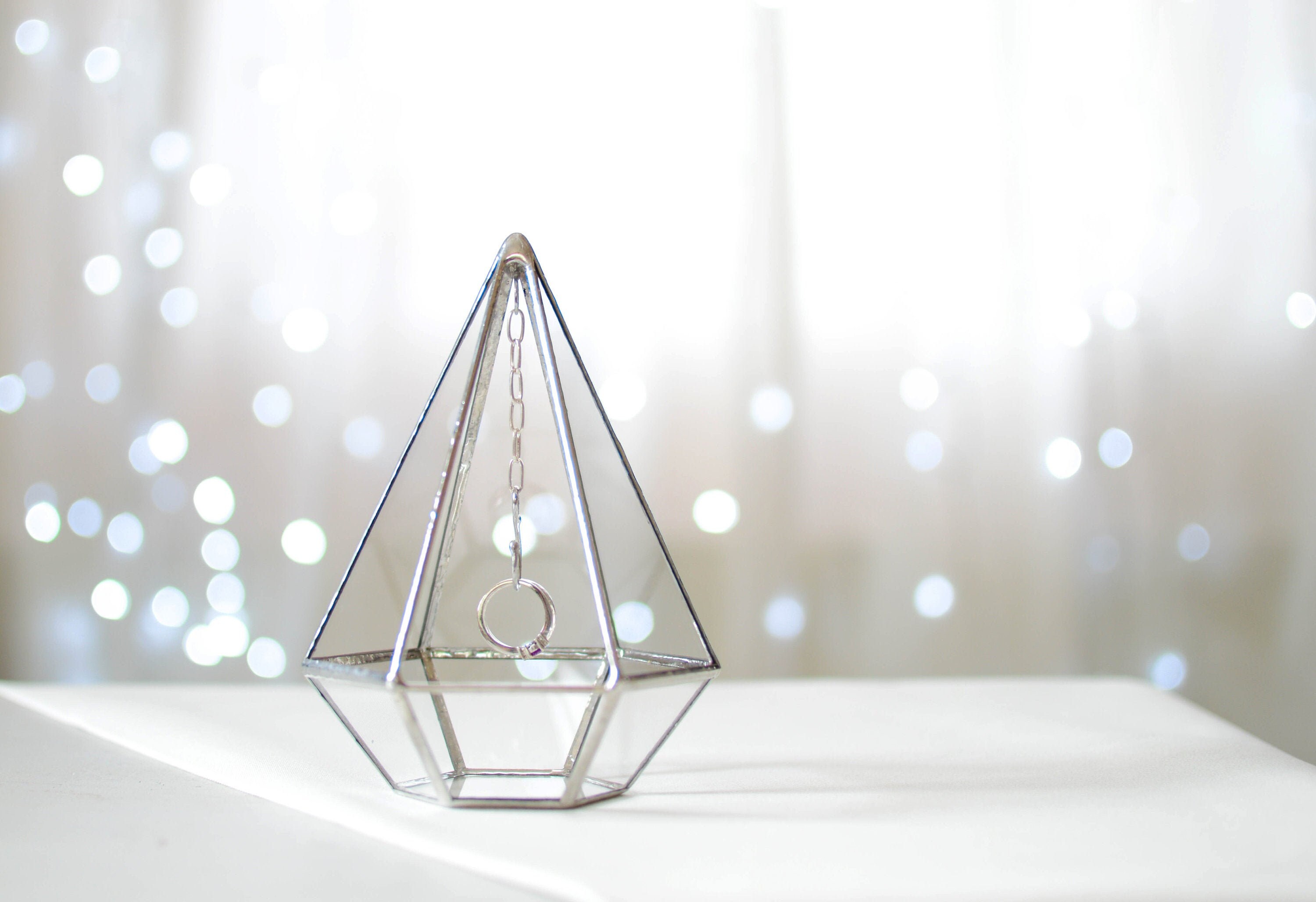 Wedding Ring Holder Wedding Ring Pyramid Mini Glass Etsy