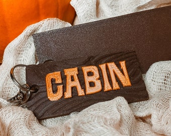 Custom Large 3D Printed Wood Keychains for Important Keys - Western Style Oversized Key Tags, Personalized Bag Tags, Unique Groomsman Gift