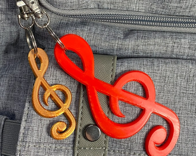 Treble Clef Keychain for Marching Band, Musicians