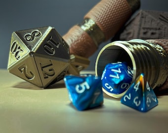 D20 Flail Dice Holder with Magnetic Secret Compartment