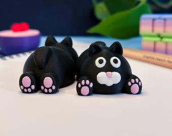 Flexi Cat with Toe Beans - 3D Printed Desk Pet Fidget
