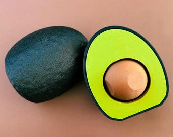 Juguete de aguacate con hoyo giratorio: juguete de escritorio silencioso y portátil