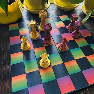Rainbow Gradient Chess Board