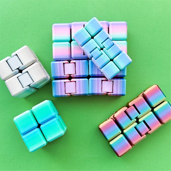 Rainbow Infinity Cubes - Two Sizes, Several Styles