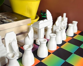 Juego de ajedrez literario: piezas de juego impresas en 3D.