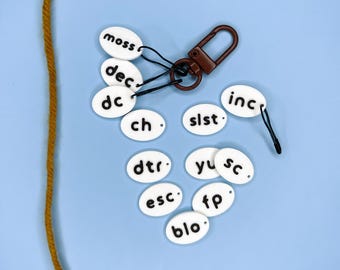 Recordatorios para marcadores de puntos de ganchillo en proceso: lleva un registro de los puntos.