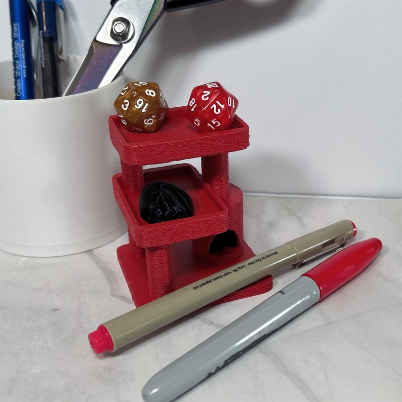 Cat Tree Desk Buddy – Miniature 3D Printed Office Decor image 9