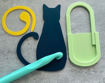 Giant Stitch Markers - Novelty Oversized 3D Printed Charms, Three Styles