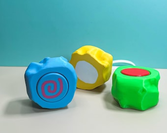Fidget Clicker - Salt Water Taffy, Candy-Themed 3D Printed Clicky Desk Toy