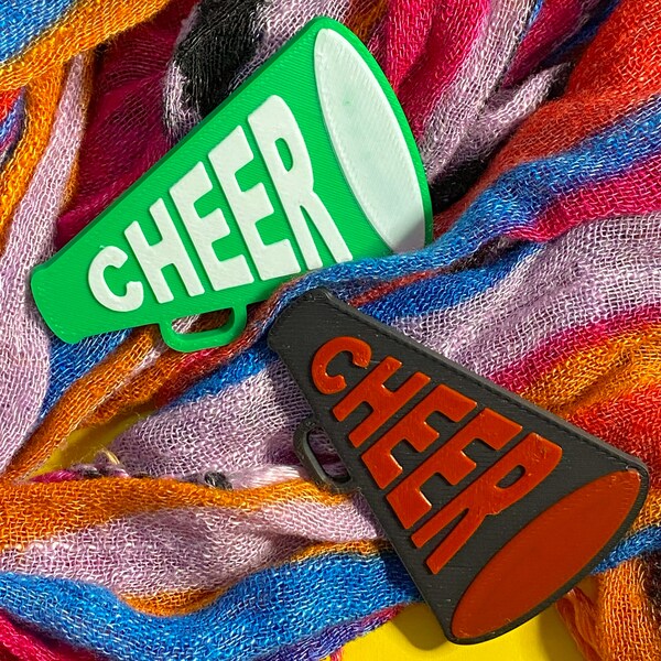 Cheer Keychains in Custom School Colors, Personalized Cheerleader Team Gift