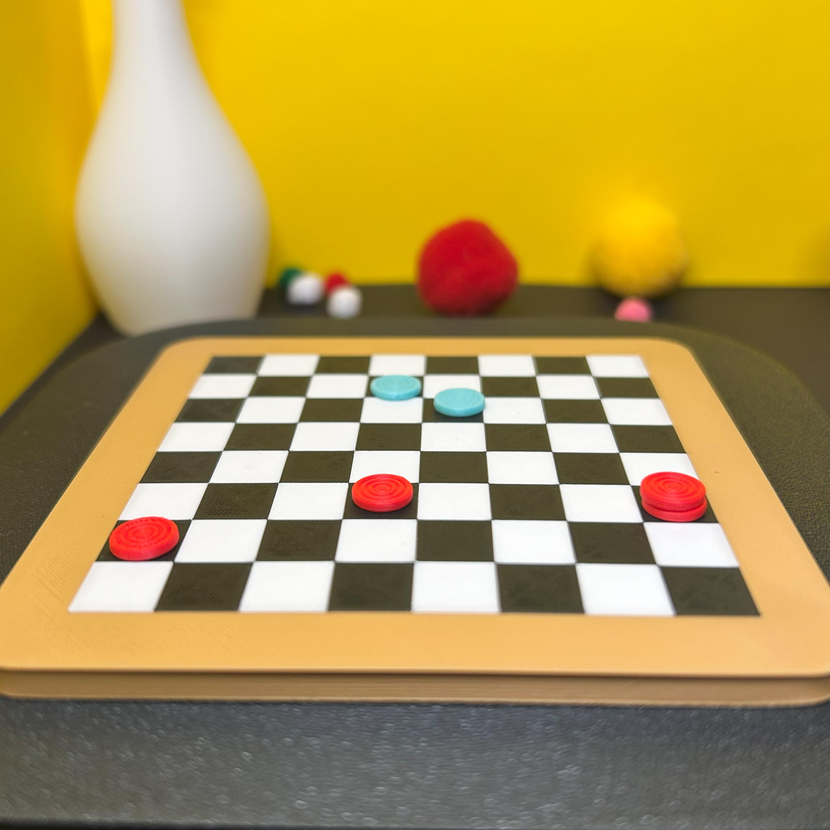 1:12 Scale Checkers Set With Board - Miniature Checkers Set for ...