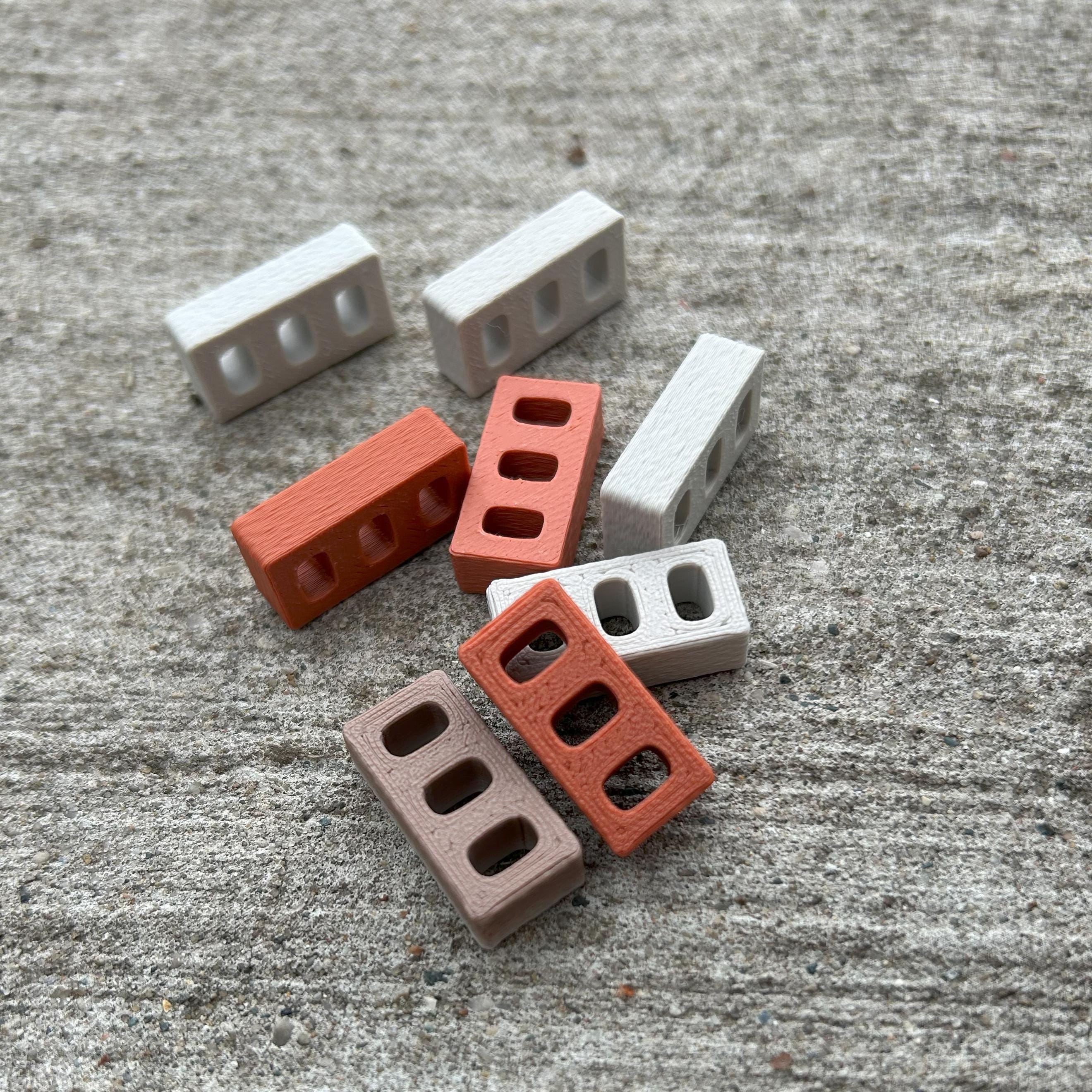 1:12 Scale Bricks in Multiple Colors – 3D Printed Mini Bricks for ...