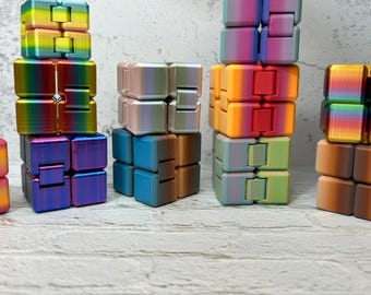 Rainbow Gradient Infinity Cubes - Two Sizes, Several Styles