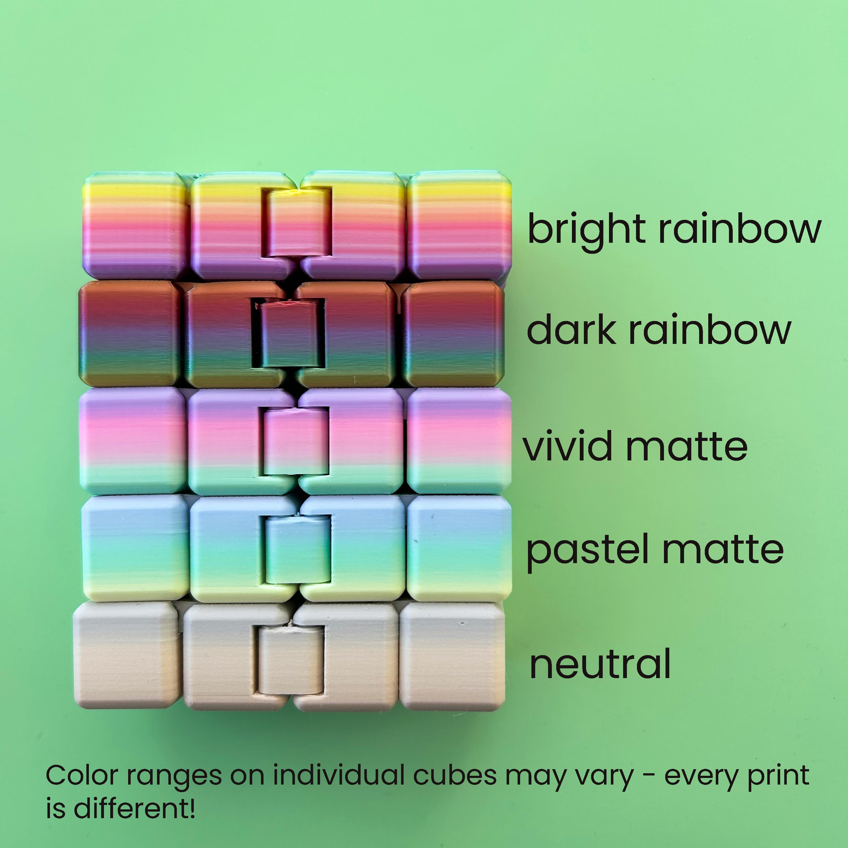 Rainbow Infinity Cubes - Two Sizes, Several Styles - Etsy