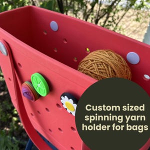 Custom Size Yarn Holder for EVA Bags – Small Hole & Special Fit Options – Spinning Yarn Minder for Knit and Crochet