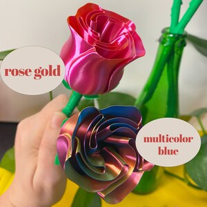 3D Printed Rose - Eternal Flowers in Custom Colors - Etsy