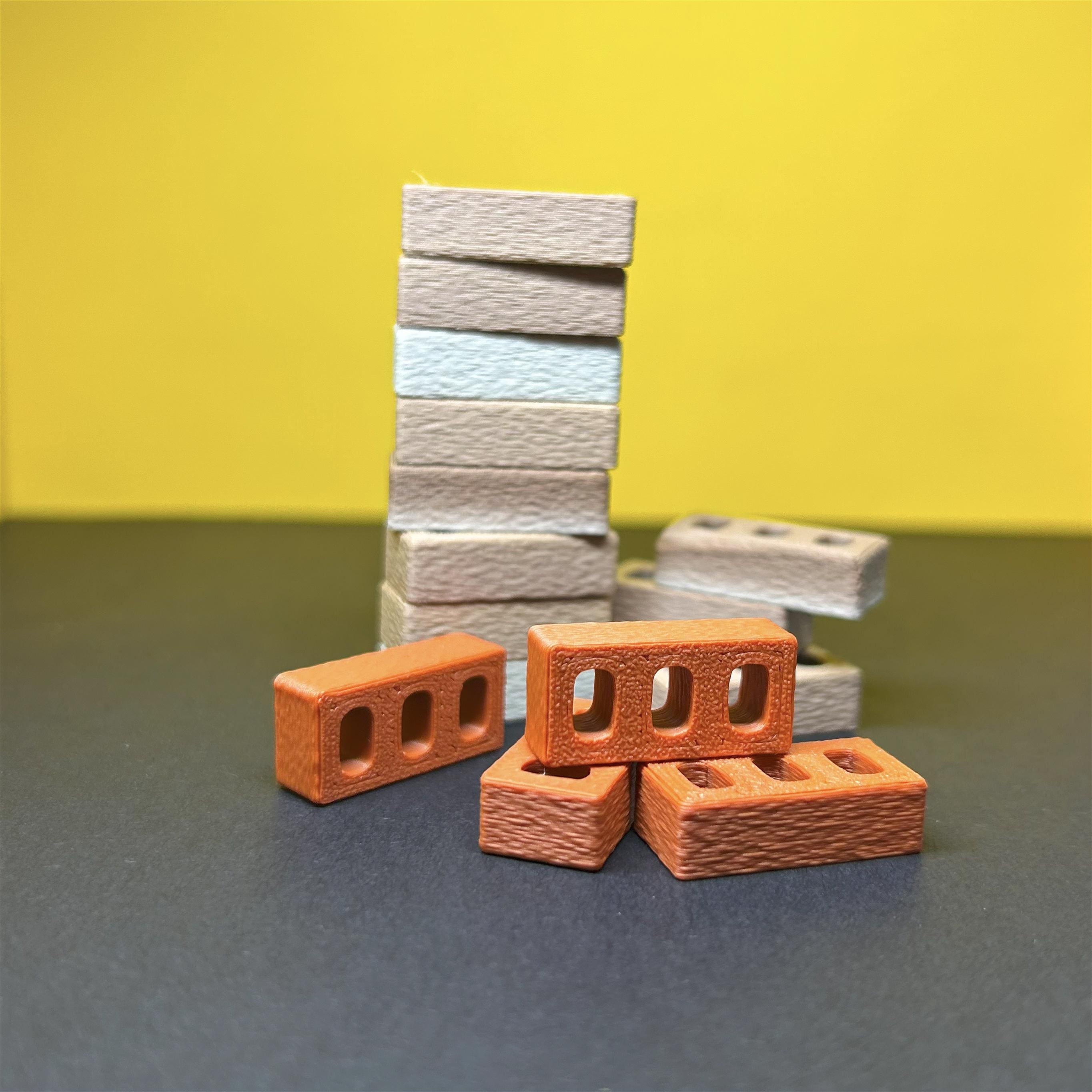 1:12 Scale Bricks in Multiple Colors – 3D Printed Mini Bricks for ...