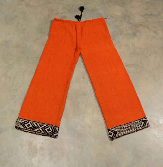 vintage 60s 70s wool pants drawstring waist bellb… - image 6
