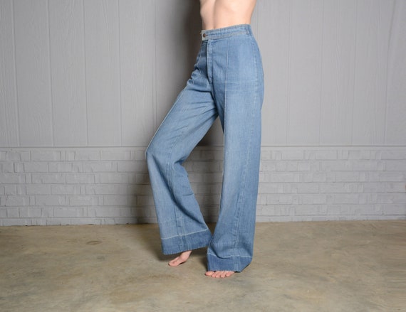 vintage 70s Levi's for Her jeans soft denim wide … - image 1