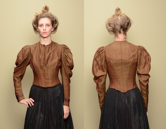 antique Victorian bodice jacket 1800s women clothi