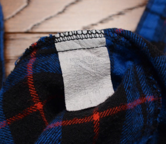 Vintage 80s 90s Skidz Overalls Red Black Blue Flannel