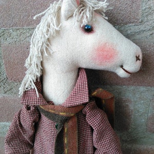 PDF pattern. Steed in a Coat.  Horse pattern and sewing tutorial in PDF format. DIY gift.