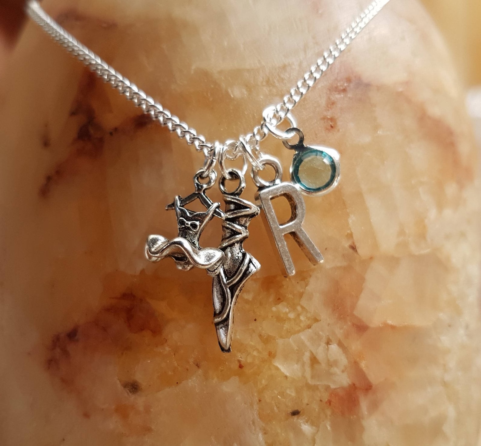 ballerina dance ballet shoe dress sterling silver necklace gemstone diamant charm monogram letter initial personalized charm bir ballerina dance ballet shoe dress sterling silver necklace gemstone diamant charm monogram letter initial personalized charm bir